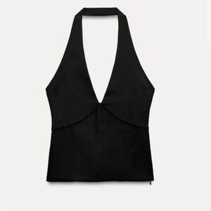 Zara Black Halter Top